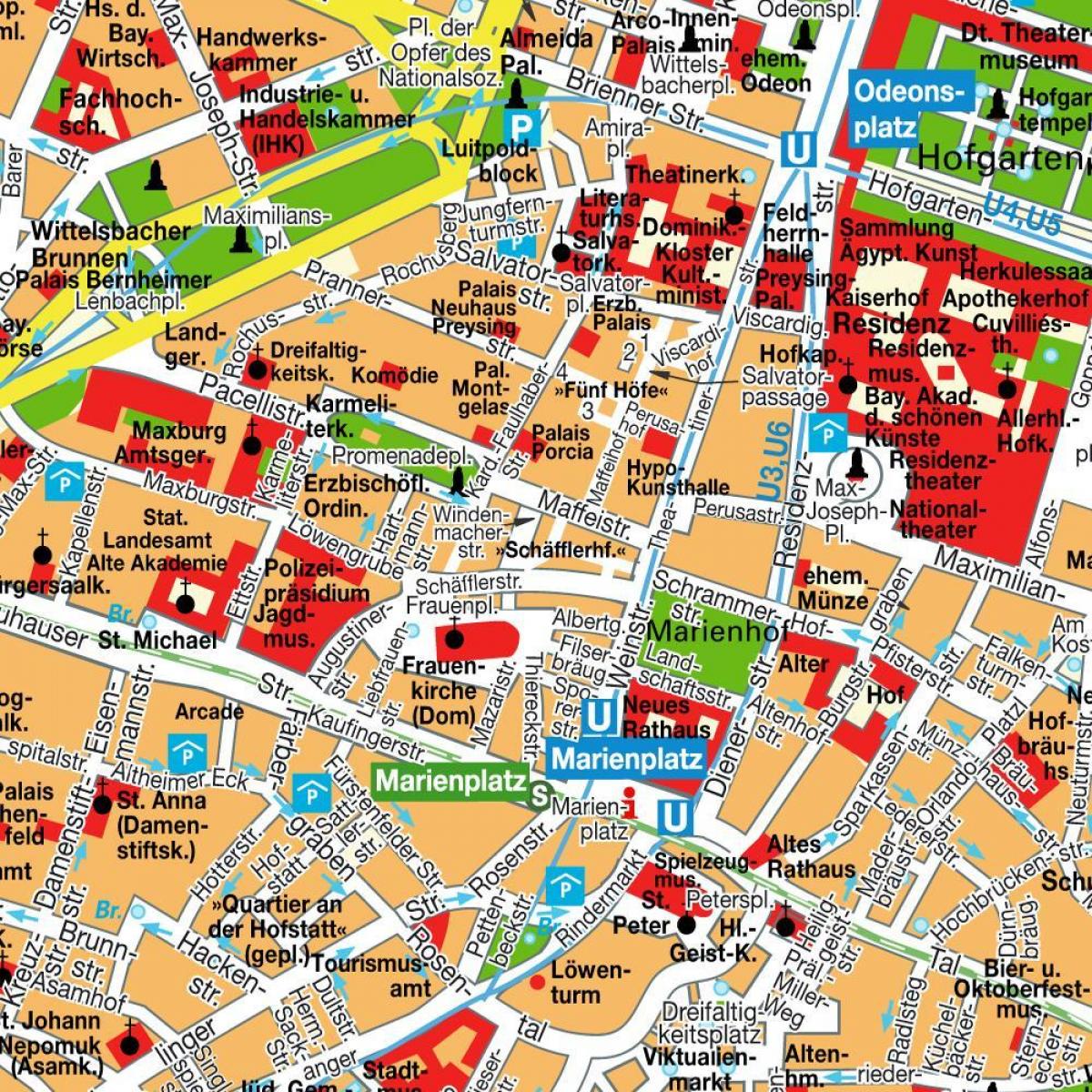 street map müncheni kesklinn