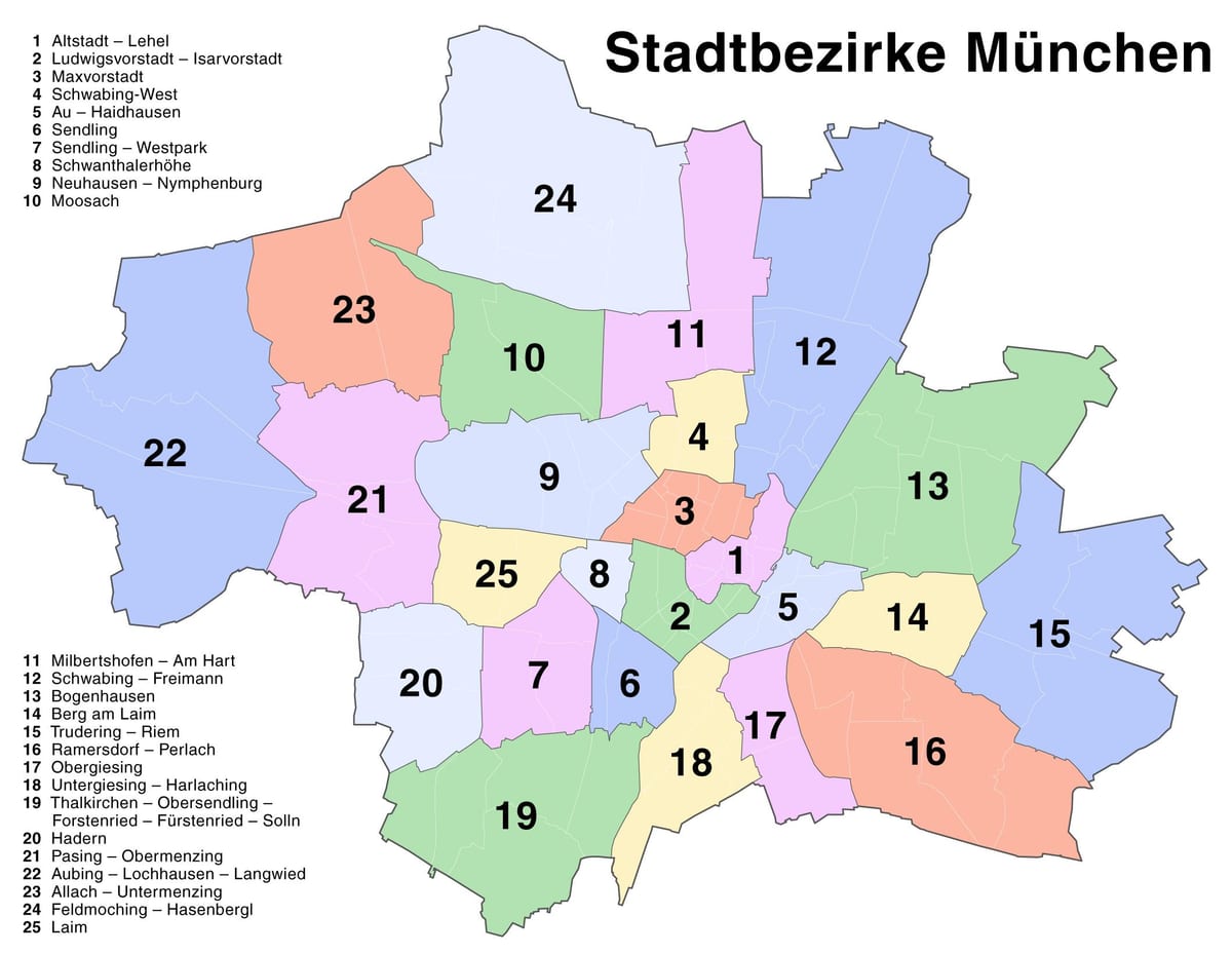 kaart müncheni äärelinnas