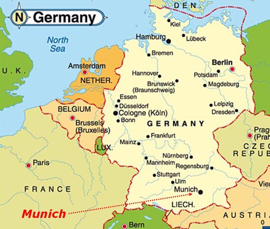 Kaart müncheni euroopa