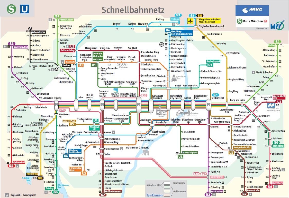 müncheni s1 rongi kaart