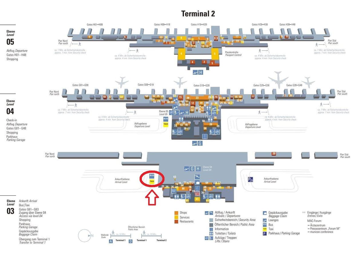 Kaart müncheni terminal 2 