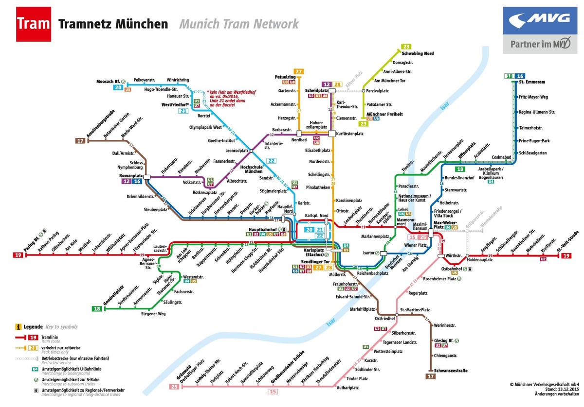Kaart müncheni tramm