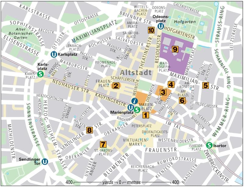 Kaart müncheni vanalinna