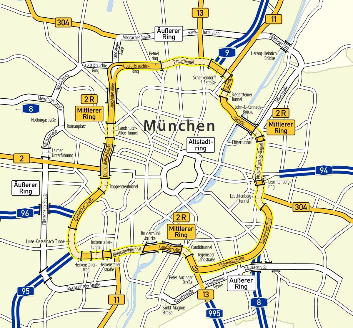 munchen ringi kaart