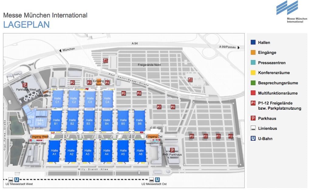 messe munchen kaart