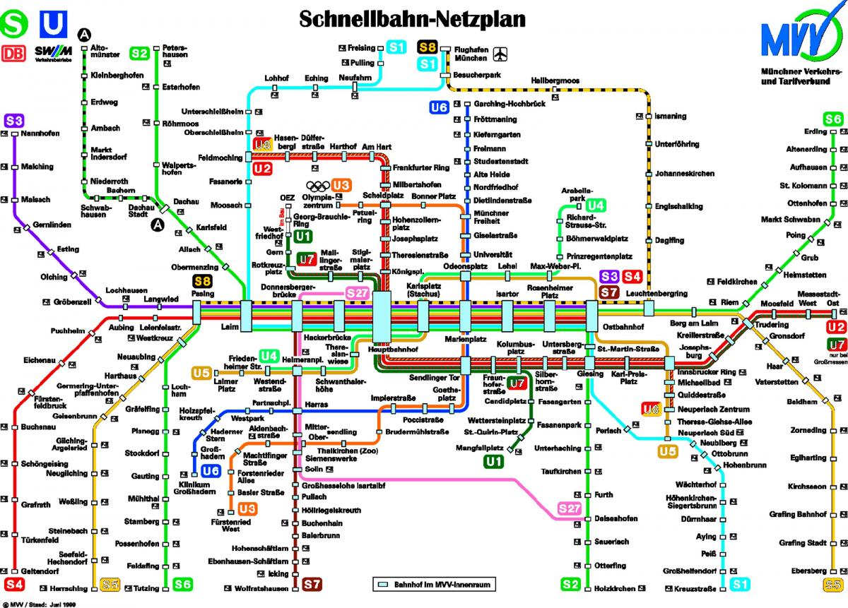 Kaart munchen metro