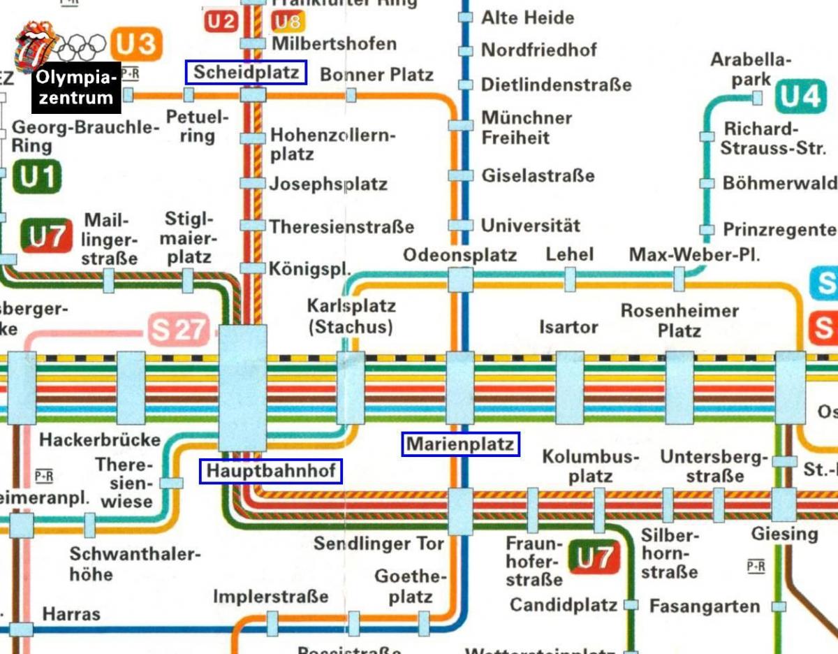 Kaart müncheni hauptbahnhof