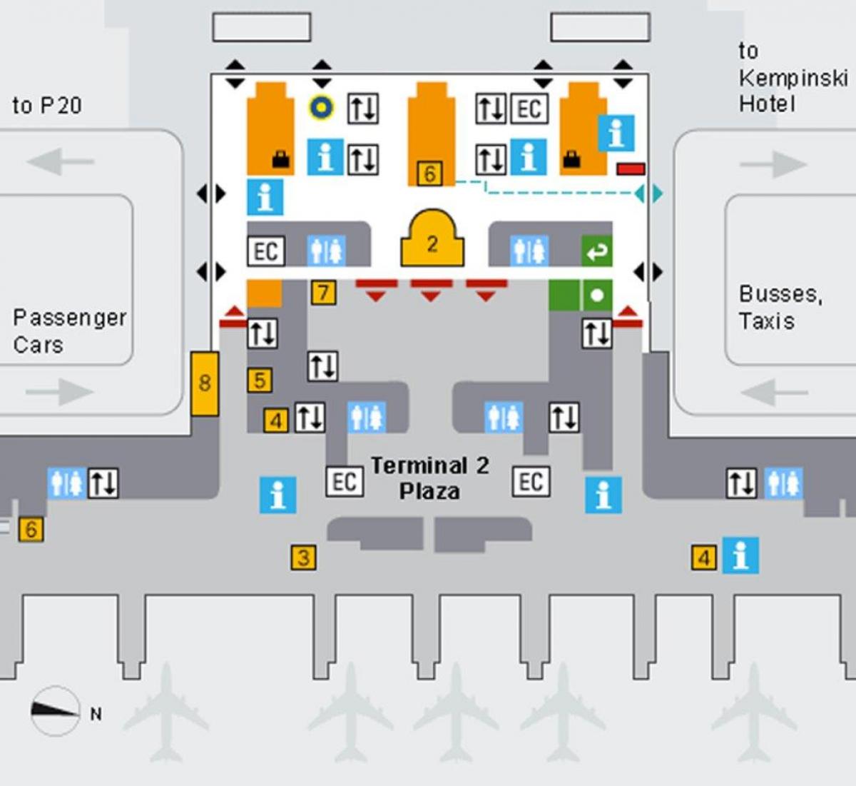 Kaart müncheni lennujaama saabuvate