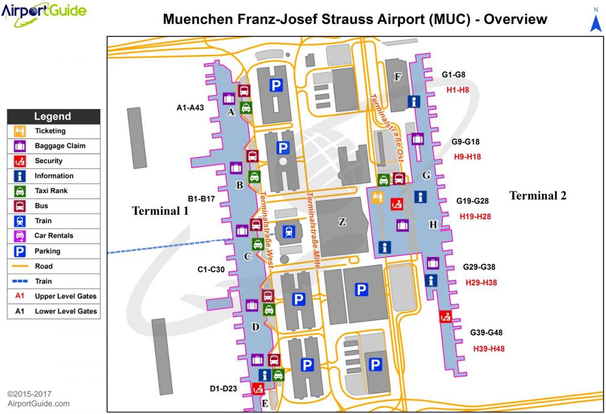 müncheni terminali kaart