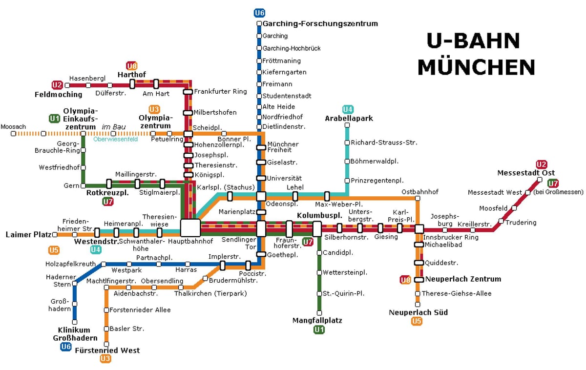 ubahn kaart münchenis