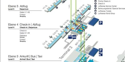 Kaart müncheni lennujaama lufthansa