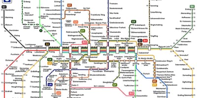 Metroo kaart münchenis saksamaa