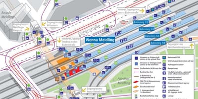 Müncheni raudteejaama platvormil kaart