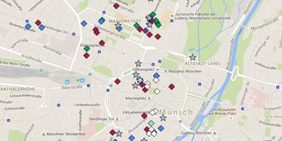Kaart müncheni sulgemise kaudu altstadt