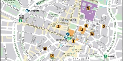 Kaart müncheni vanalinna
