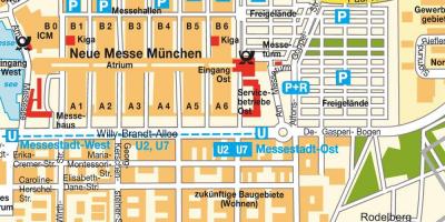 München ost raudteejaam kaart