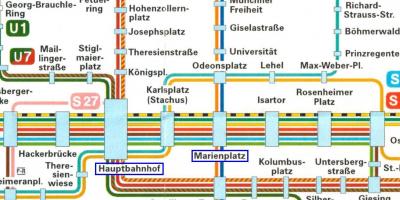 Kaart müncheni hauptbahnhof