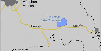 Kaart, järved ofmunich 